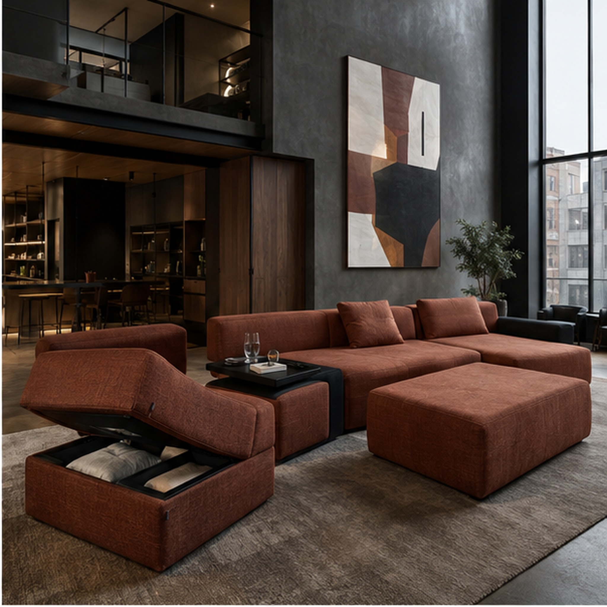 Modular sofa system for flexible Russian interiors
